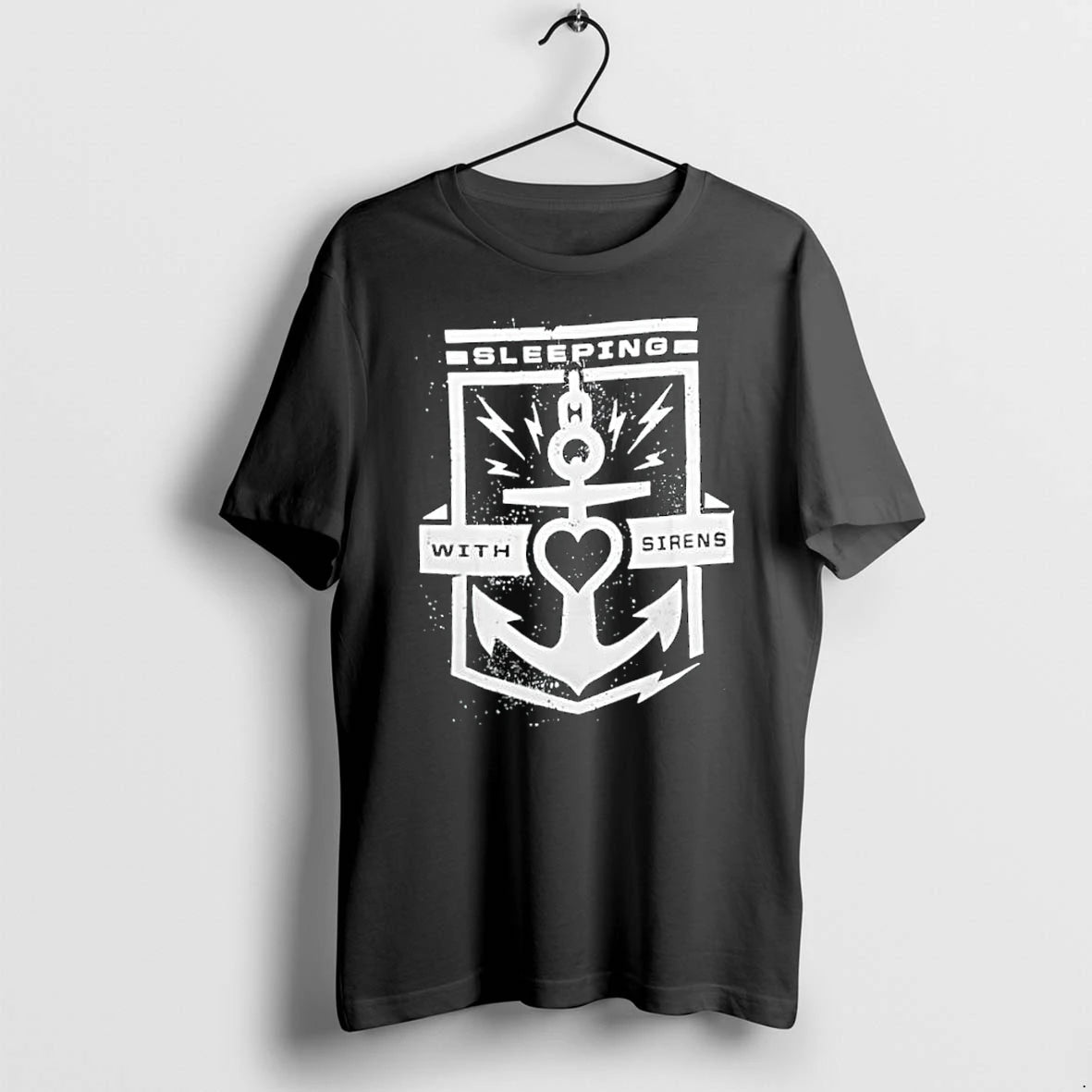 Officials Sleeping With Sirens Anchor Heart Band Logo Premium T Shirt