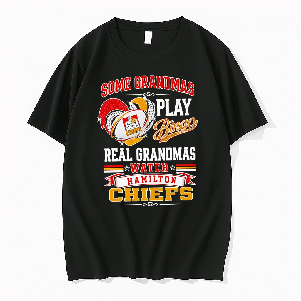 Officials Some Grandmas Play Bingo Real Grandmas Watch Hamilton Chiefs Premium T Shirt