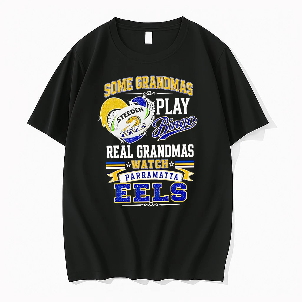 Officials Some Grandmas Play Bingo Real Grandmas Watch Parramatta Eels Premium T Shirt