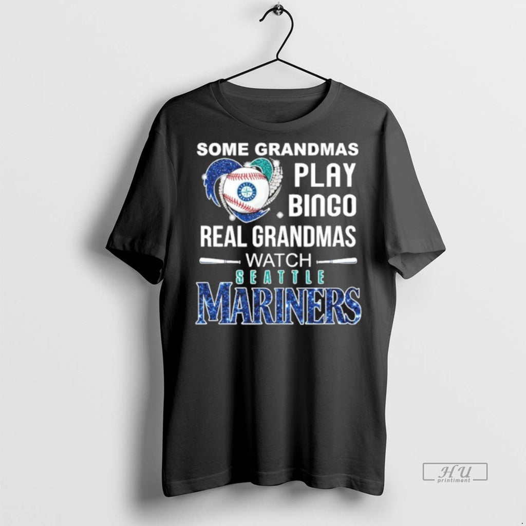 Officials Some Grandmas Play Bingo Real Grandmas Watch Seattle Mariners Postseason Graphic Tee Shirt Sweater
