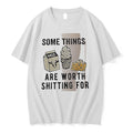 Officials Some Things Are Worth Shitting For Dairy Food White Premium T Shirt
