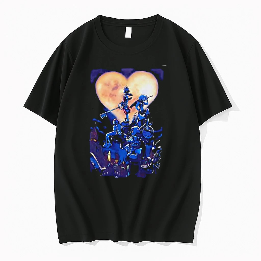 Officials Sora Riku Kairi Donald Duck Goofy Kingdom Hearts Characters Moon Premium T Shirt