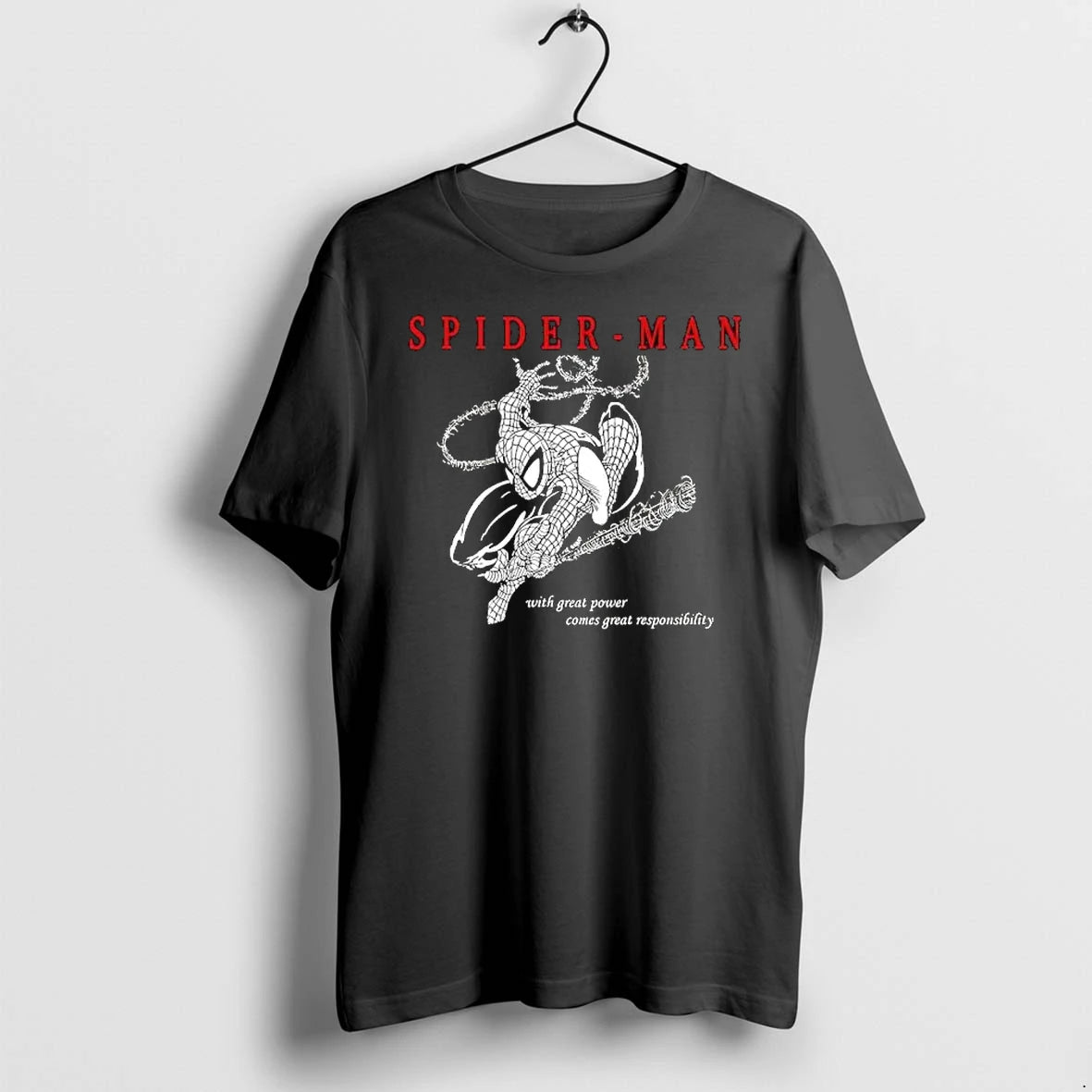 Officials Spider Man With Great Power Comes Great Responsibility Premium T Shirt