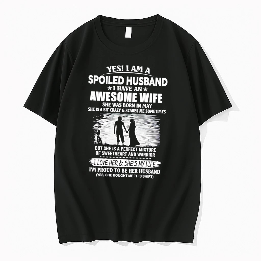 Officials Spoiled Husband Of An Awesome May Born Wife Tee Premium T Shirt