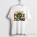 Officials Spooky Island Pierce Island Green Skull Graphic Tee