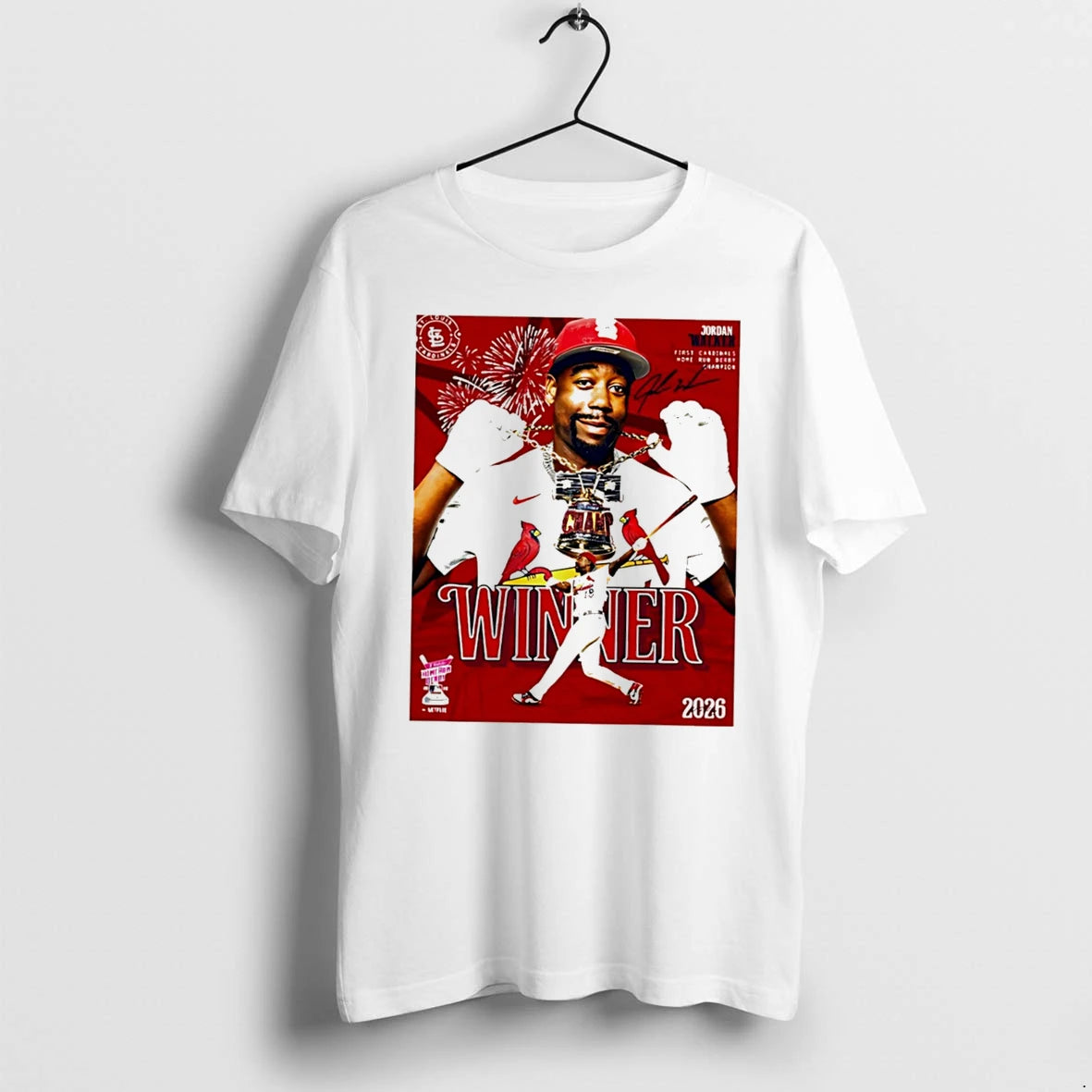 Officials St Louis Cardinals Jordan Walker 2026 Home Run Derby Champion Tee