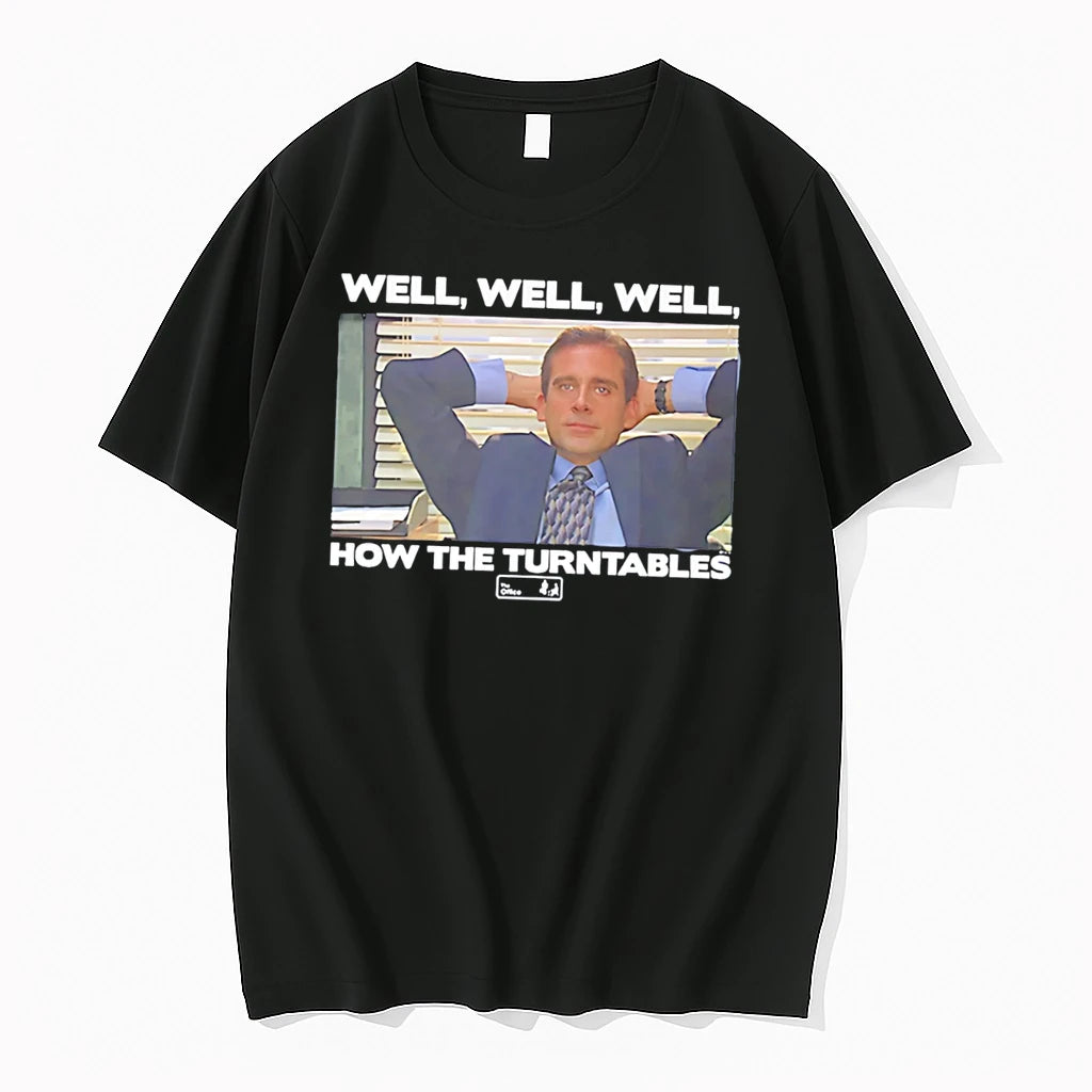 Officials Steve Carell Well Well Well How The Turntables The Office Tee
