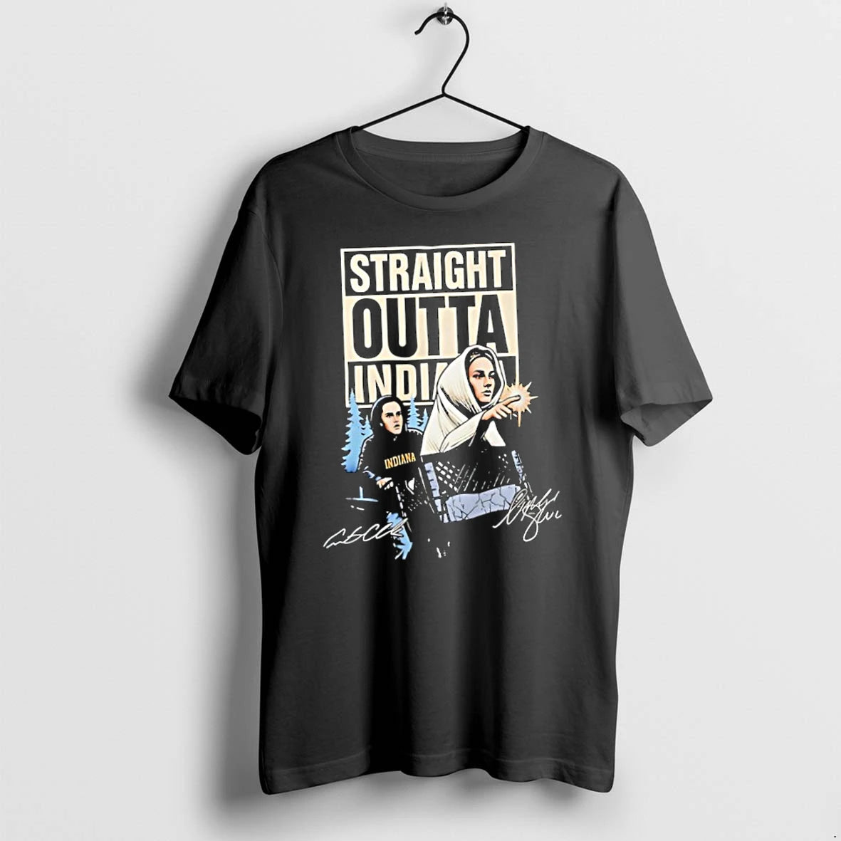 Officials Straight Outta Indiana Caitlin Clark Fever Signature Premium T Shirt