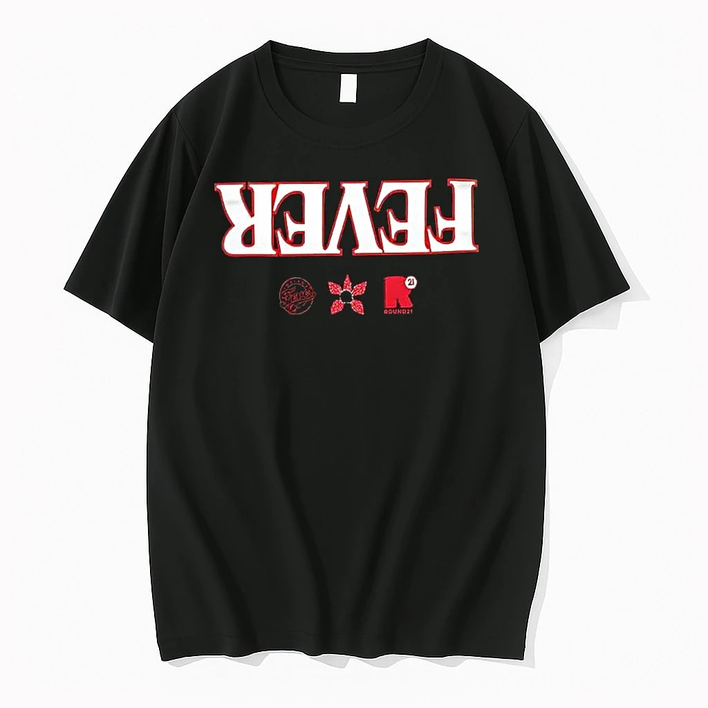 Officials Stranger Things Indiana Fever Uptodown Black Mens Premium T Shirt