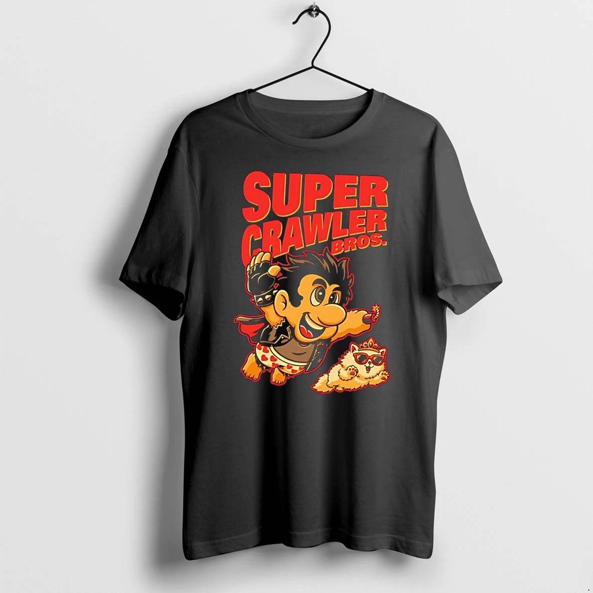 Officials Super Crawler Bros Rocker Character With Crowned Cat Tee Premium T Shirt
