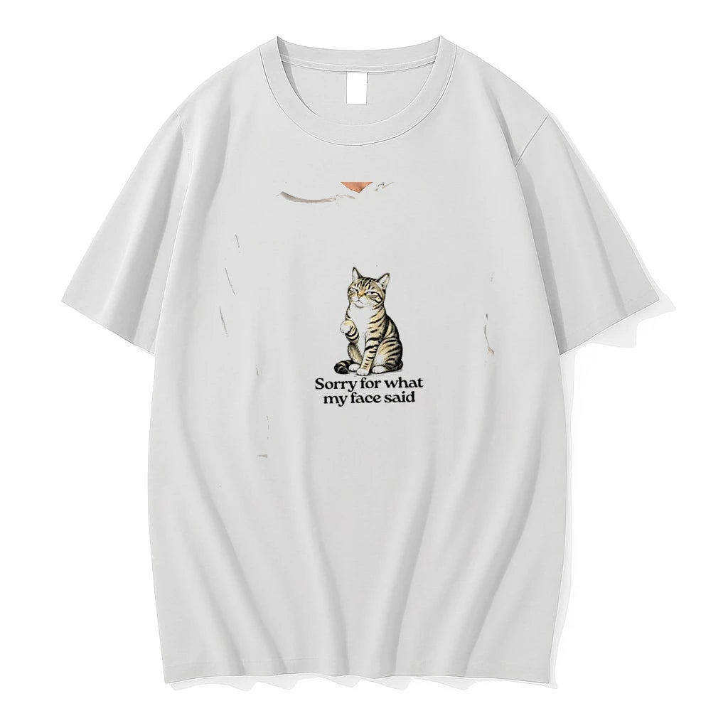 Officials Tabby Cat Sorry For What My Face Said Humorous Premium T Shirt