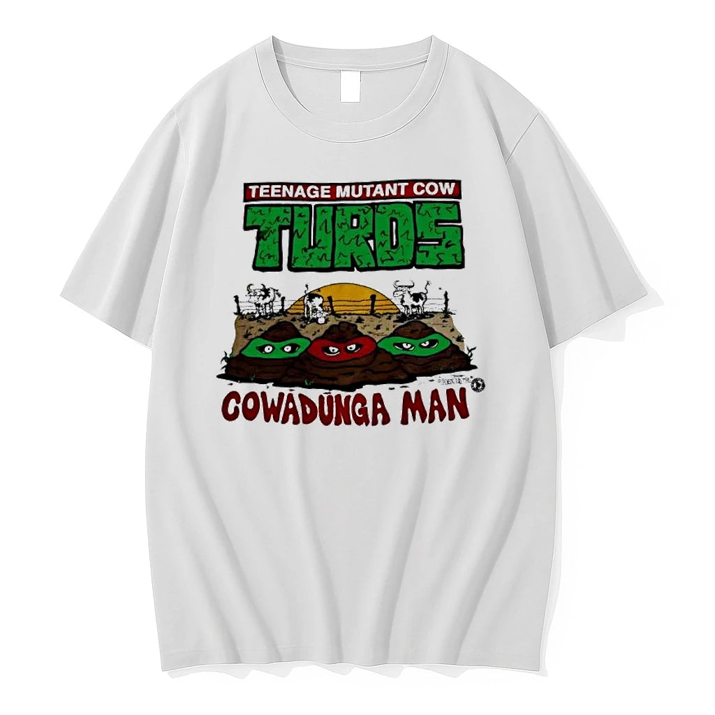 Officials Teenage Mutant Cow Turds Cowadunga Man Vintage Premium T Shirt