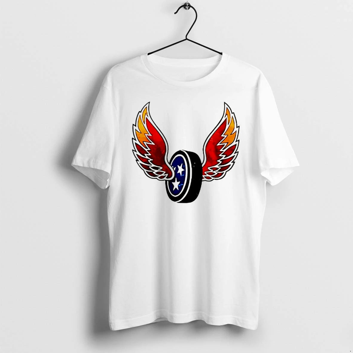 Officials Tennessee State Flag Hockey Puck With Wings Tee Premium T Shirt