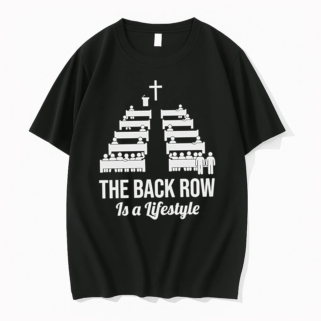 Officials The Back Row Is A Lifestyle Church Pews Religious Humor Premium T Shirt