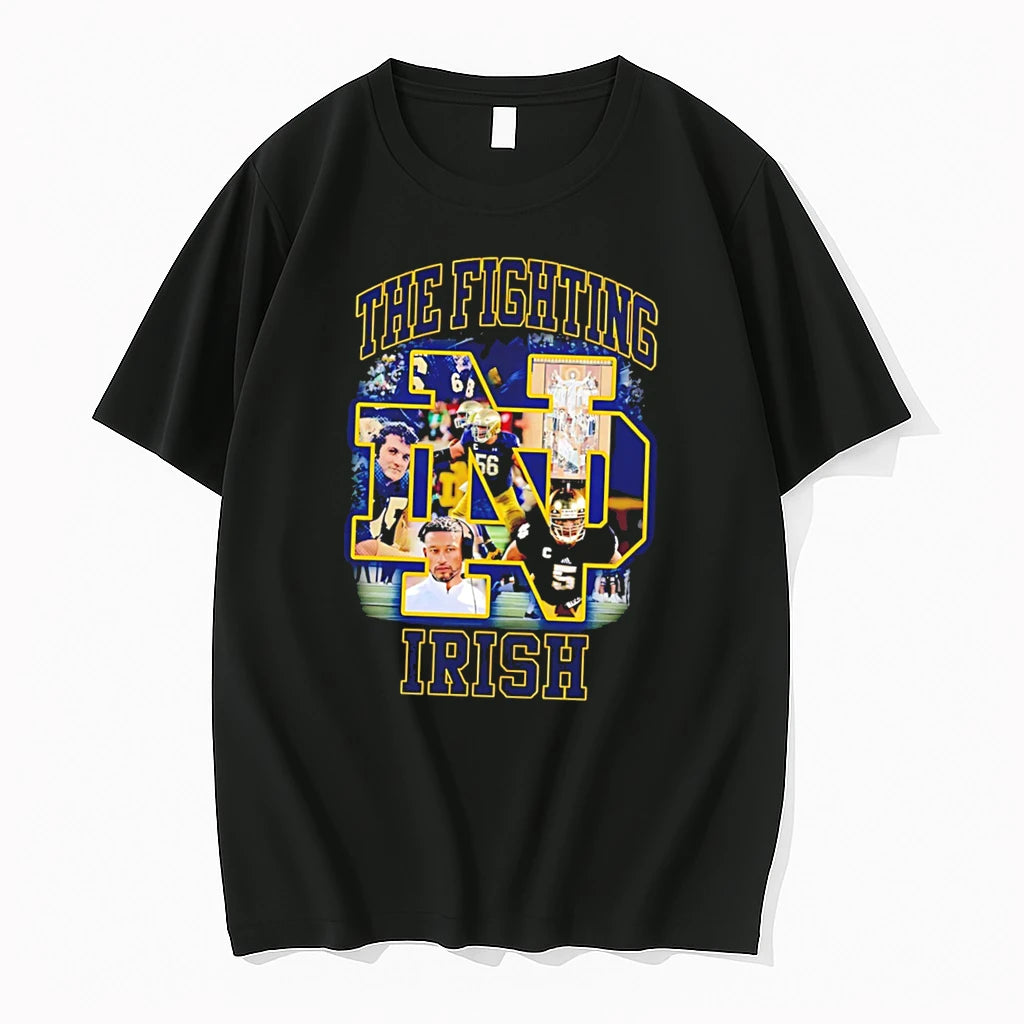 Officials The Fighting Irish Collage With Marcus Freeman And Players Tee Premium T Shirt