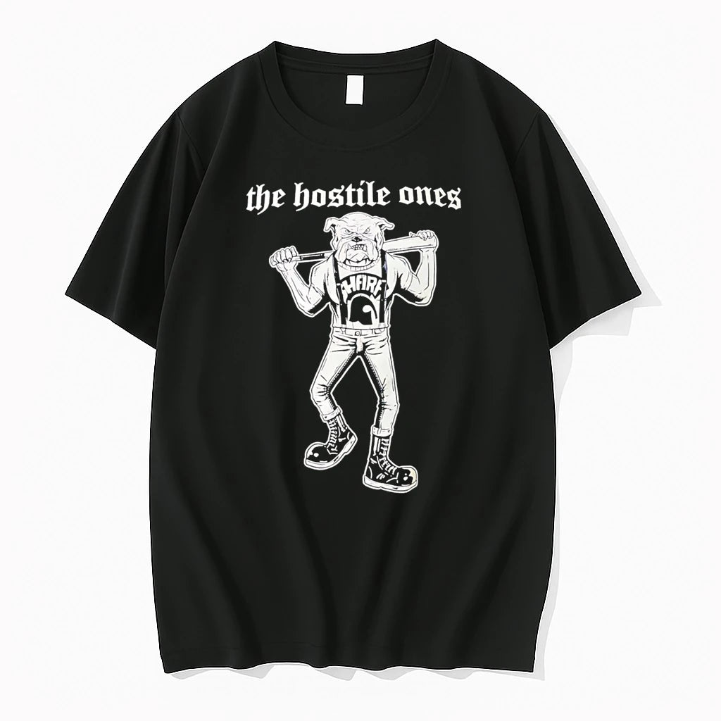 Officials The Hostile Ones Bulldog With Baseball Bat And Suspenders Premium T Shirt