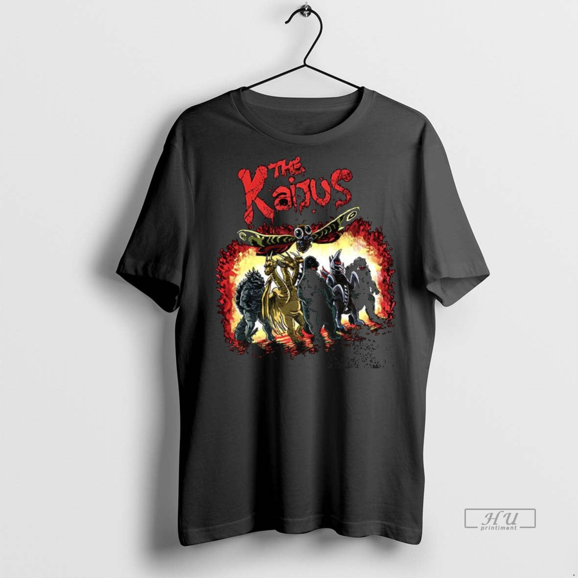 Officials The Kaijus Godzilla King Ghidorah Mothra Cartoon Graphic Tee Shirt Sweater