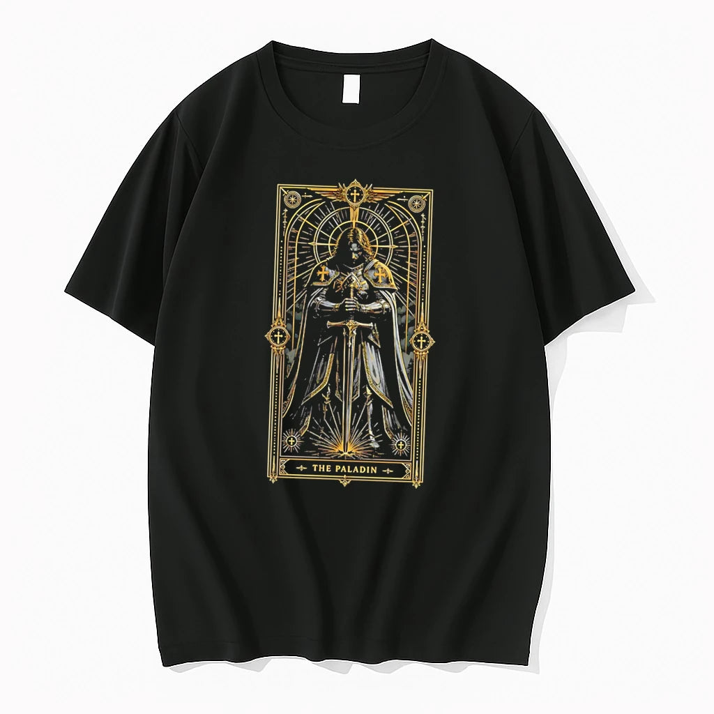Officials The Paladin Fantasy Knight Tarot Card Dungeons And Dragons Tee Premium T Shirt