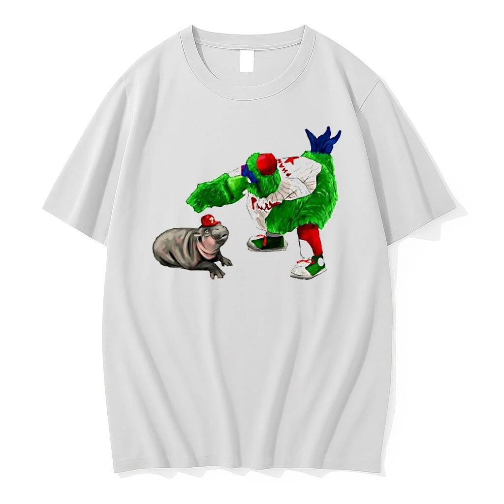 Officials The Phillie Phanatic And Moo Deng Philadelphia Phillies Mlb Premium T Shirt