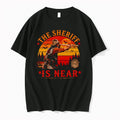 Officials The Sheriff Is Near Halloween Cowboy Looking Through Telescope Premium T Shirt