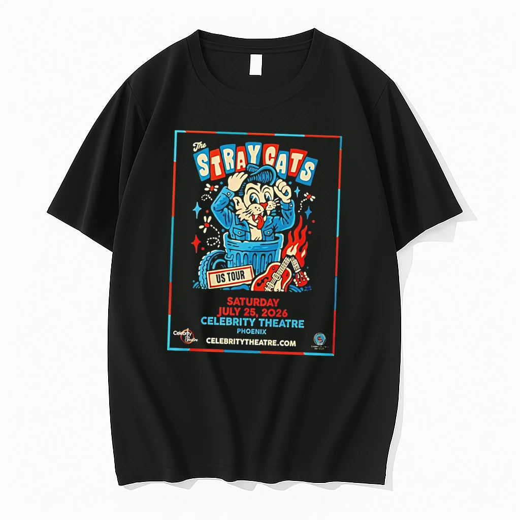 Officials The Stray Cats July 25 2026 Celebrity Theatre Phoenix Az Tee