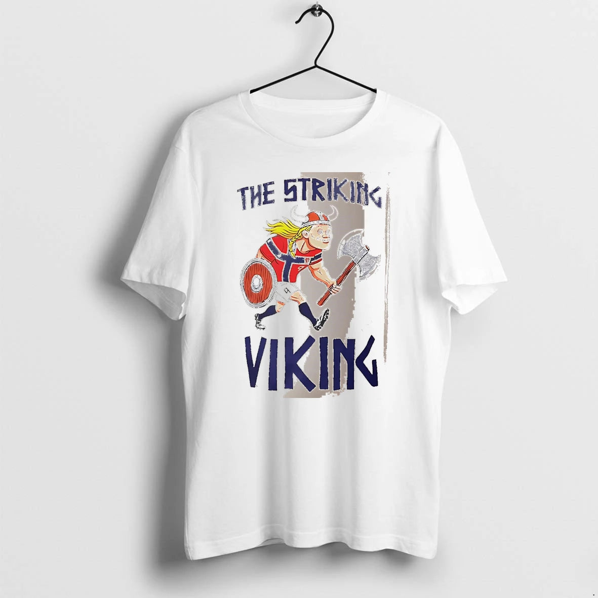 Officials The Striking Viking Soccer Player With Axe And Shield White Premium T Shirt