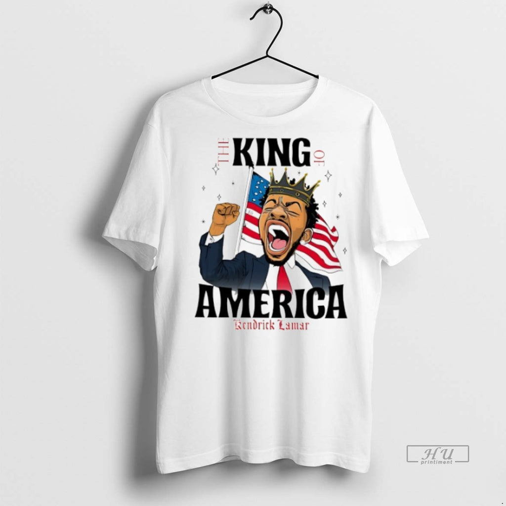 Officials The King Of America Kendrick Lamar Usa Flag Graphic Tee Shirt Sweater