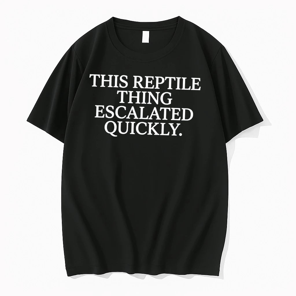 Officials This Reptile Thing Escalated Quickly Funny Tee Premium T Shirt