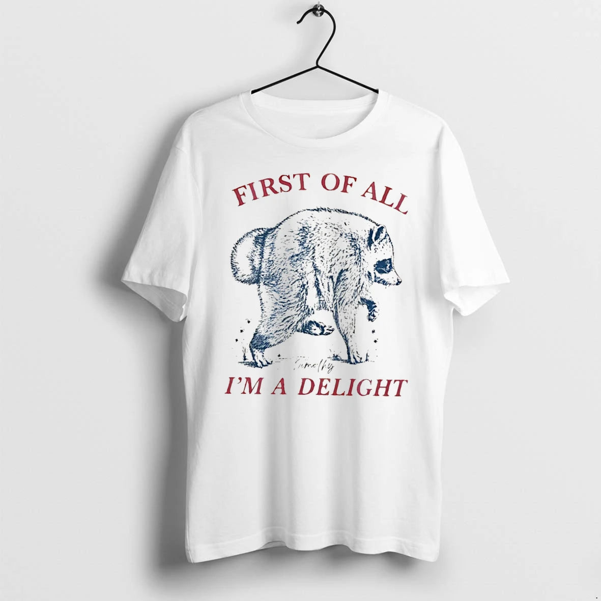 Officials Timothy Raccoon First Of All Im A Delight Tee Premium T Shirt