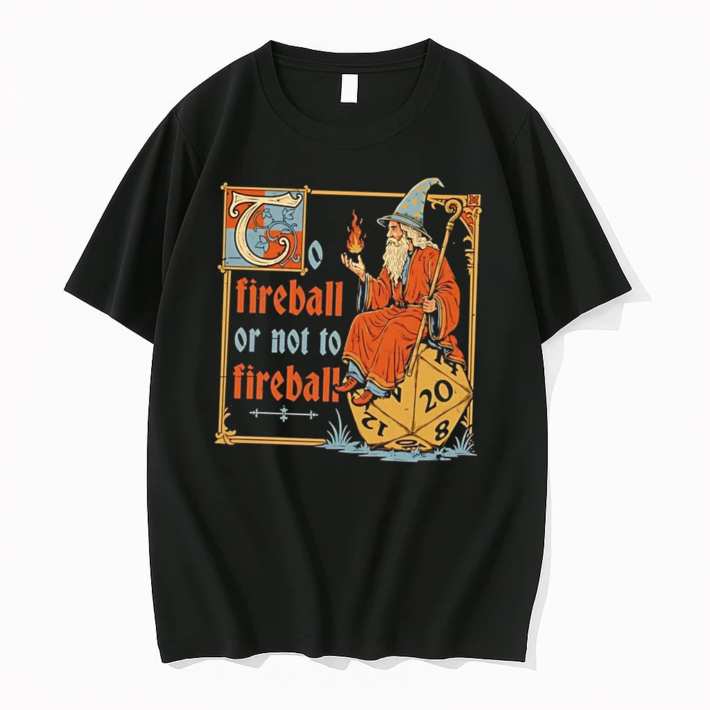 Officials To Fireball Or Not To Fireball Wizard D20 Dice Tee Premium T Shirt