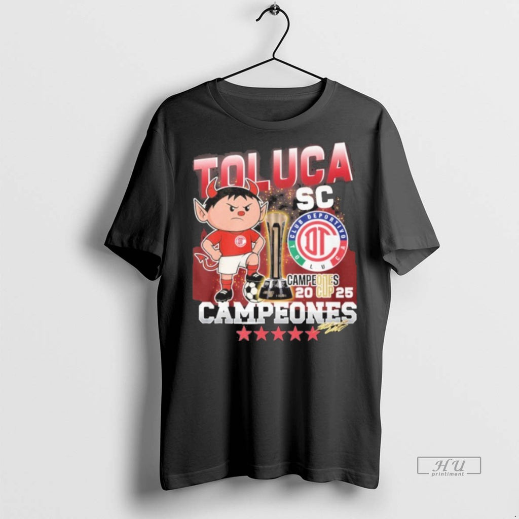 Officials Toluca Fc Mascot 2025 Campeones Cup Champions Graphic Tee Shirt Sweater