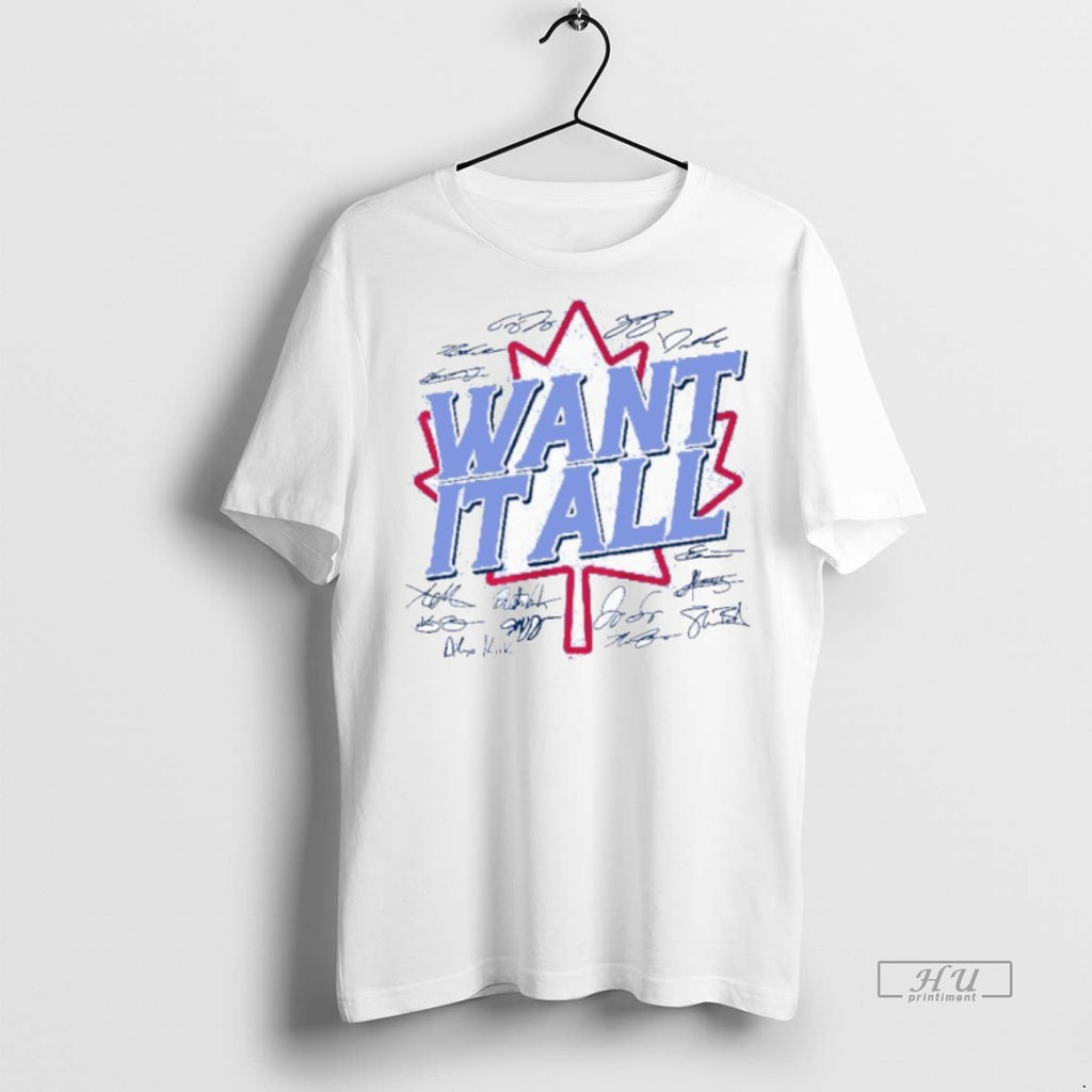 Officials Toronto Baseball Want It All Al Champs Signatures Graphic Tee Shirt Sweater