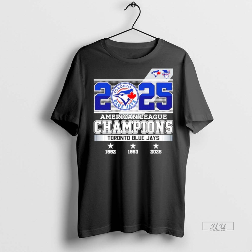 Officials Toronto Blue Jays 2025 American League Champions 3 Time 92 93 25 Graphic Tee