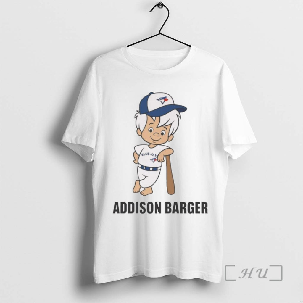 Officials Toronto Blue Jays Mlb Addison Barger Cartoon 2025 Tee Shirt Sweater