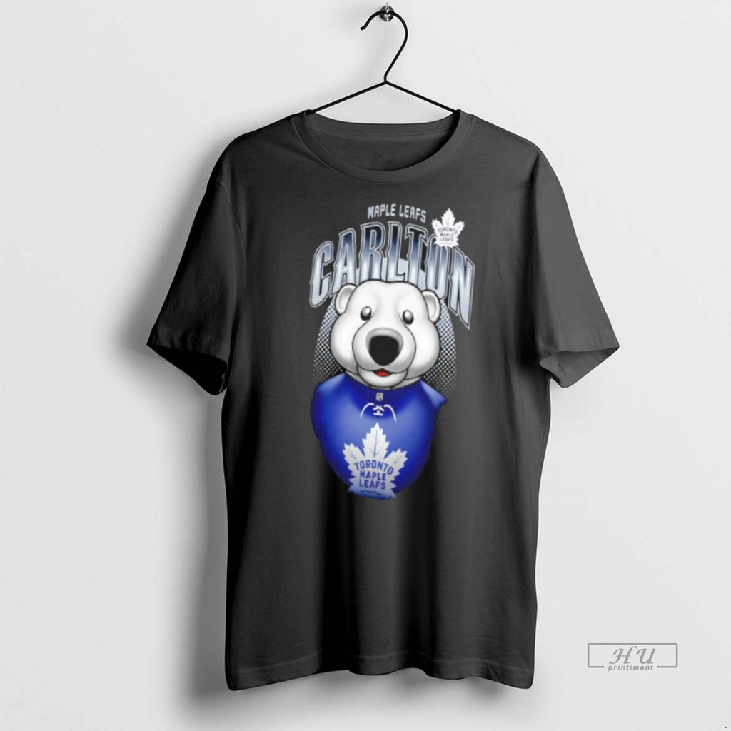 Officials Toronto Maple Leafs Carlton The Bear Mascot Highlight Tee Shirt Sweater