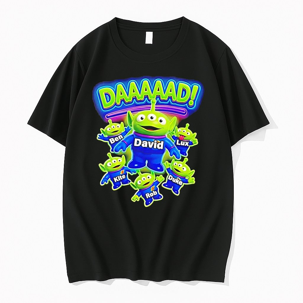 Officials Toy Story Little Green Men Aliens Daaaad Personalized Dad Premium T Shirt