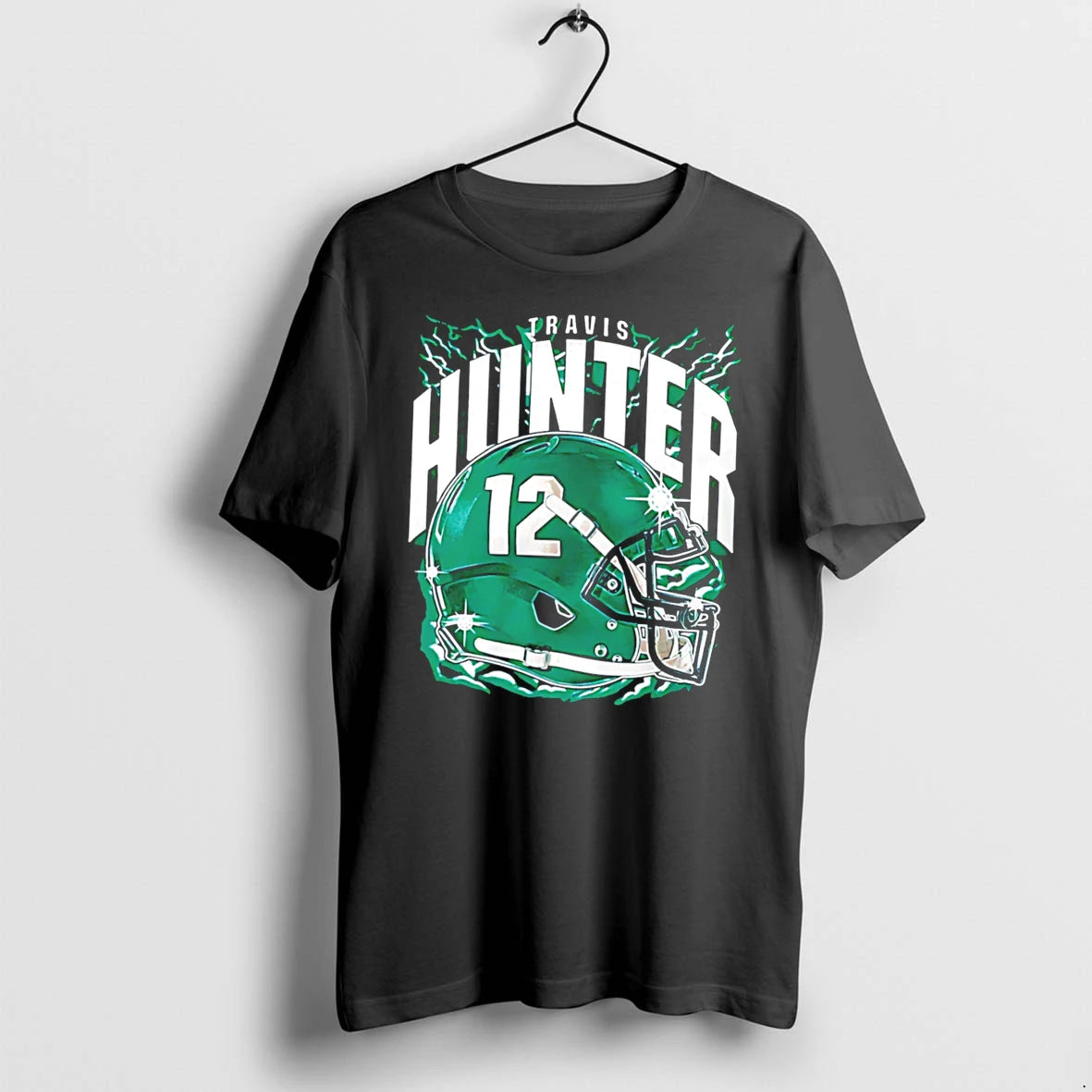 Officials Travis Hunter Jacksonville Jaguars Retro Helmet Tee Premium T Shirt