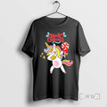 Officials Trending Dabbing Unicorn Candy Cane Merry Christmas Tee Shirt Sweater