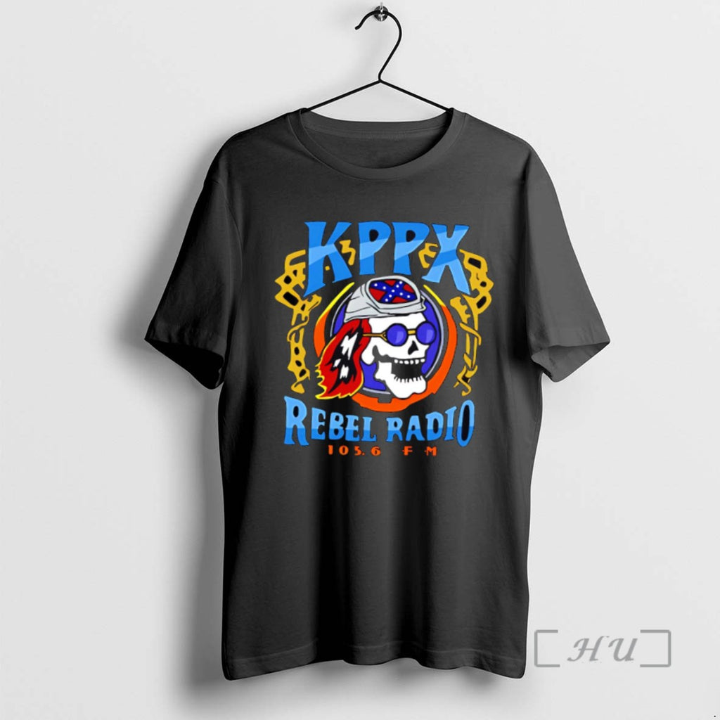 Officials Trending Kppx Rebel Radio Skull Movies Tee Shirt Sweater
