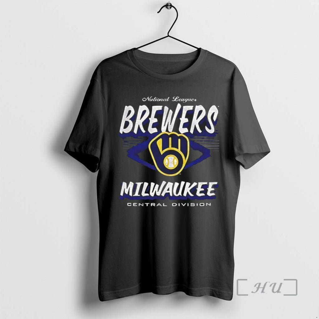Officials Trending Premium National League Milwaukee Brewers Central Division Logo Retro Tee Shirt Sweater