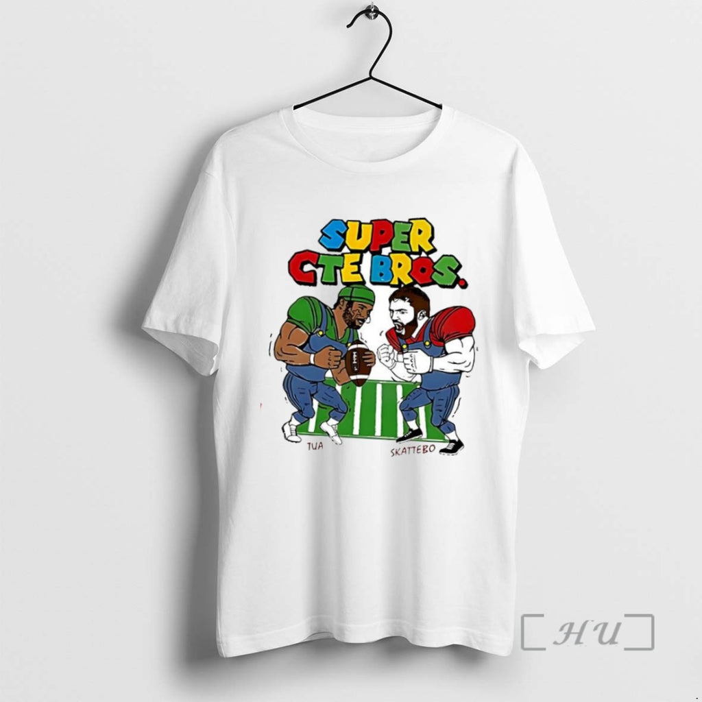 Officials Trending Super Cte Bros Tua Vs Skattebo Football Cartoon Tee Shirt Sweater