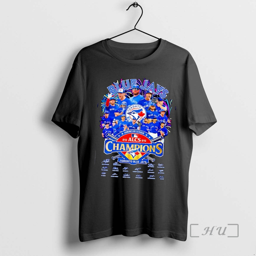 Officials Trending Toronto Blue Jays Baseball 2025 American League Champions Signature Tee Shirt Sweater