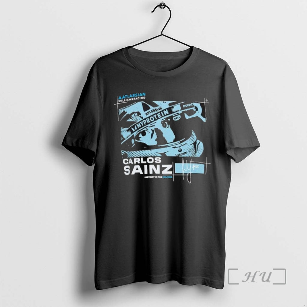 Officials Trending Williams Racing X Reflo Carlos Sainz Atlassian My Protein F1 Tee Shirt Sweater