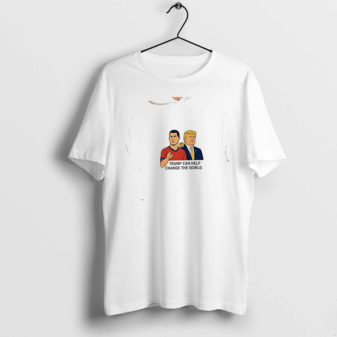 Officials Trump And Ronaldo Change The World Sarcastic World Cup 2026 Premium T Shirt