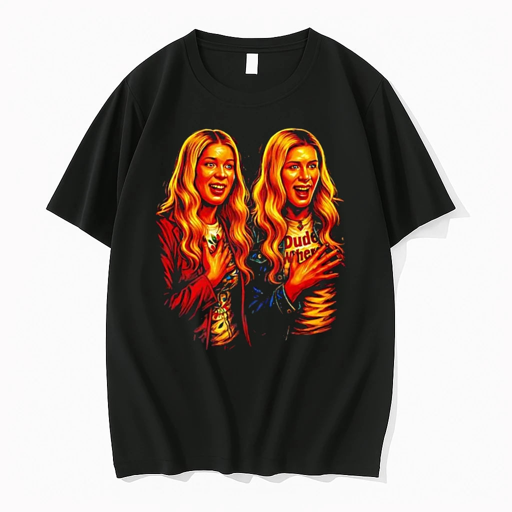 Officials Twin Sisters Dude Where My Car Movie Characters Premium T Shirt