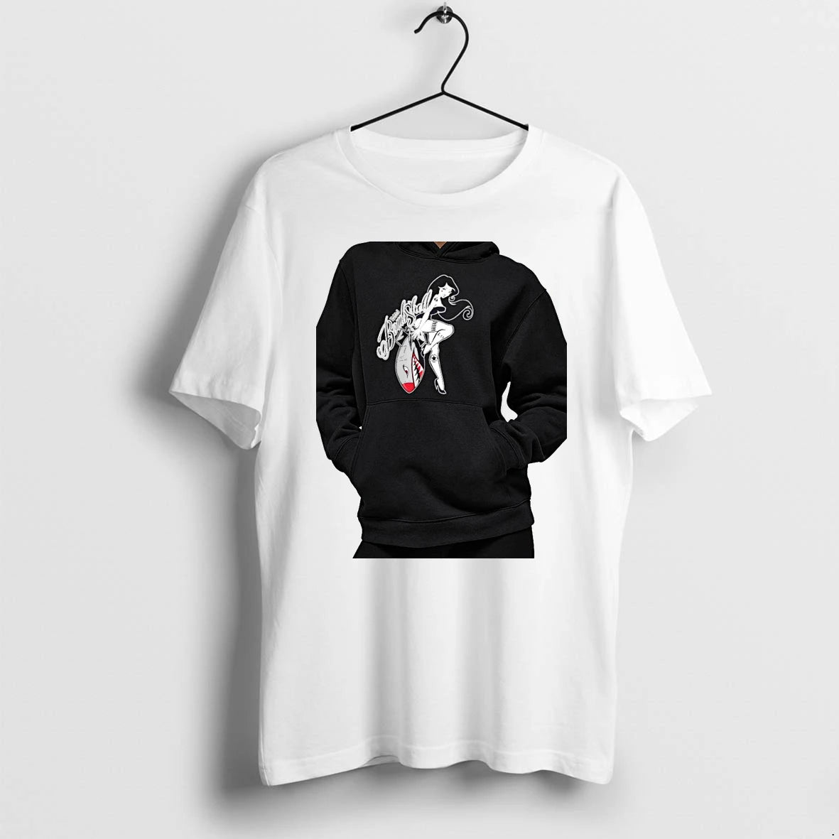 Officials Twisted Bombshell Pin Up Girl Shark Mouth Bomb Premium T Shirt