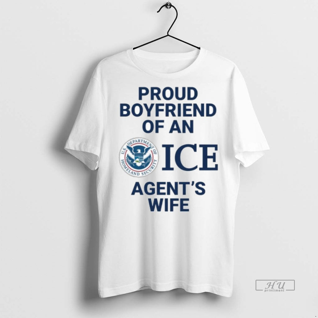 Officials Usa Proud Boyfriend Of An Ice Agents Wife Graphic Tee Shirt Sweater