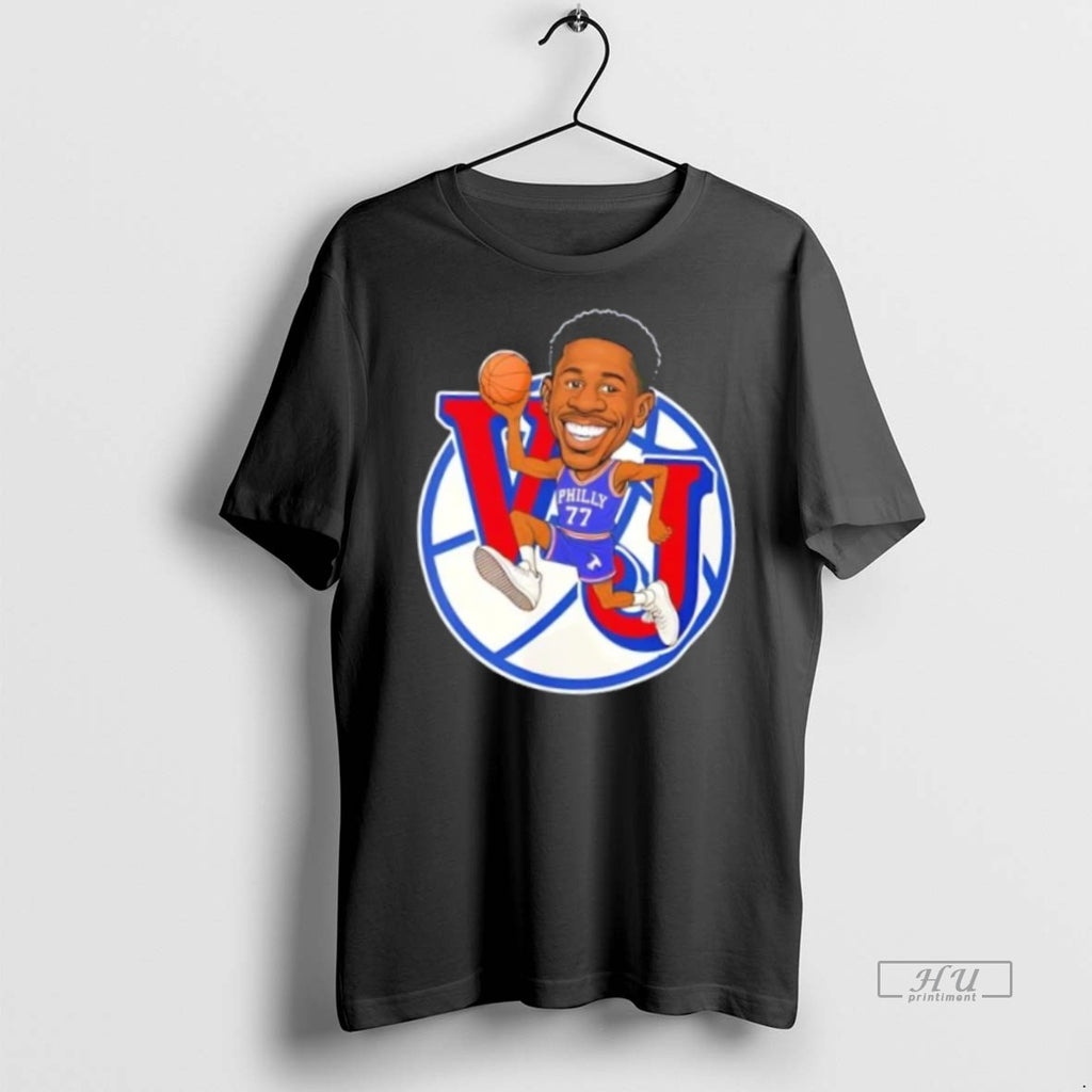 Officials Vj Edgecombe 77 Philadelphia 76ers Basketball Caricature Tee Shirt Sweater