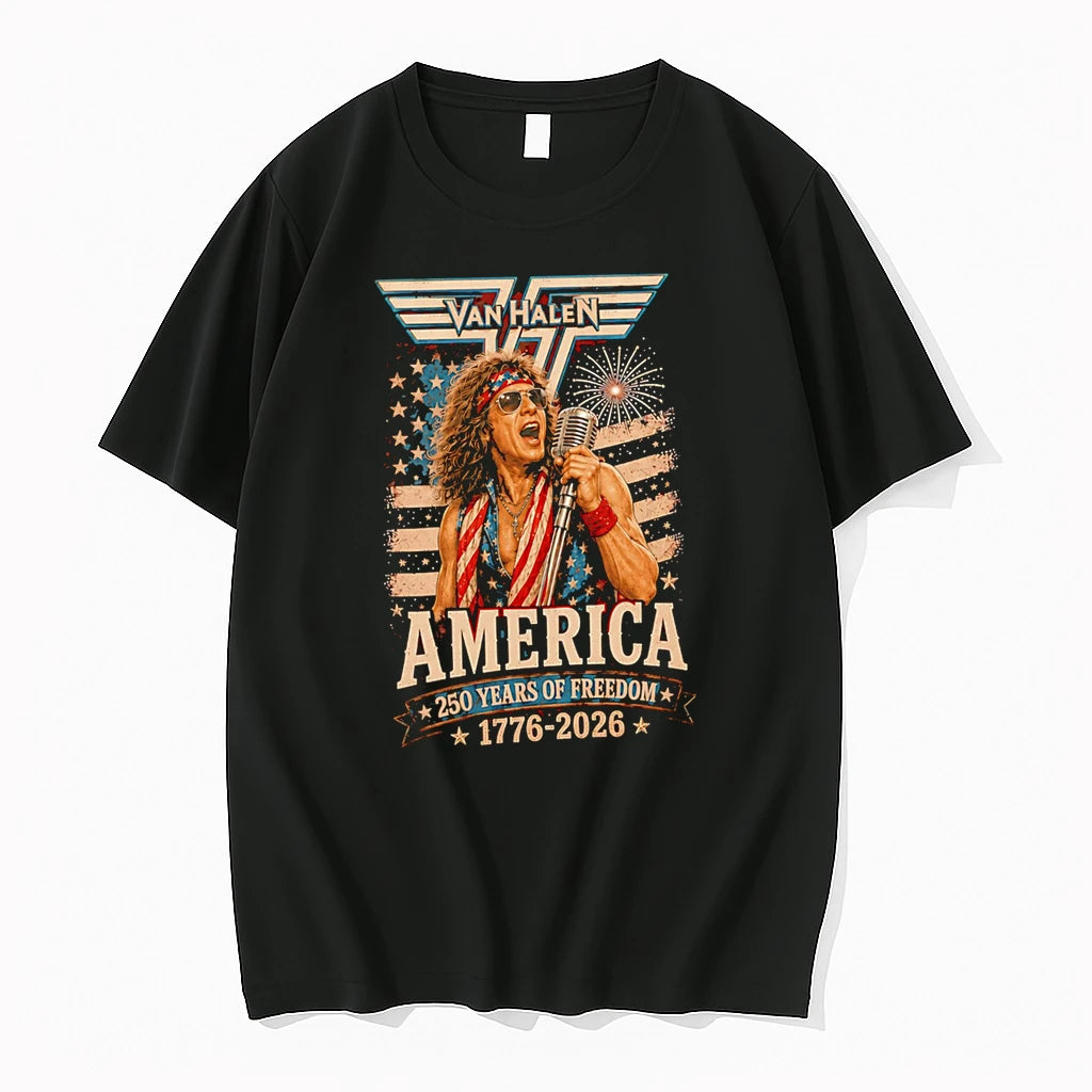 Officials Van Halen America 250 Years Of Freedom 1776 2026 Premium T Shirt