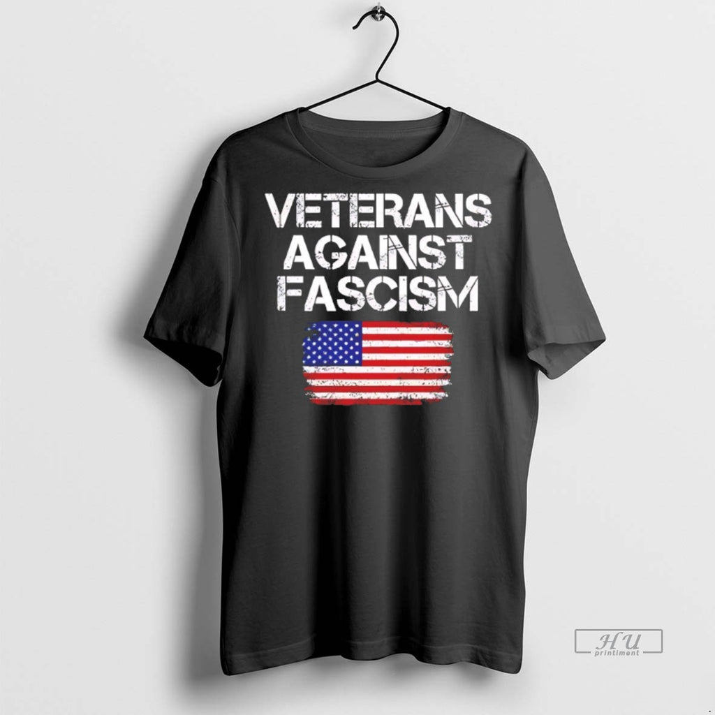 Officials Veterans Against Fascism Usa Flag Graphic Tee Shirt Sweater